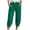 Green, variant on Linen Capri Pants for Women Baggy Straight Leg Gauze Yoga Pant Loose Comfy Cropped Trousers with Pockets Light Green L