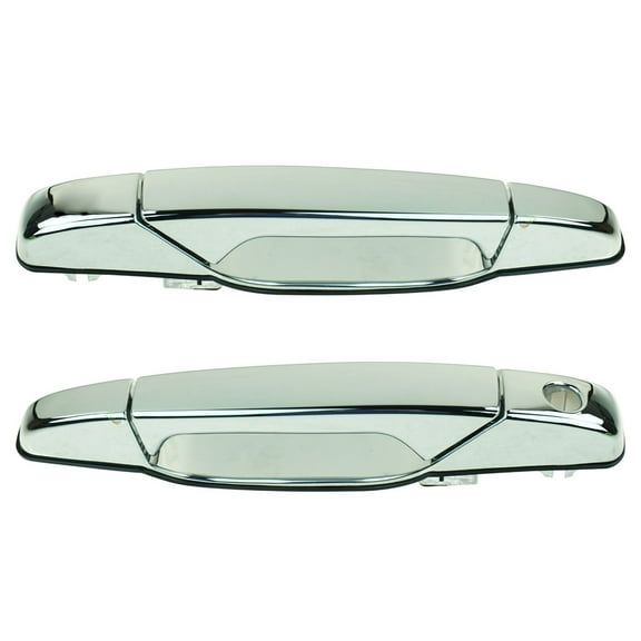 TRQ Front Chrome Outer Outside Exterior Door Handle Set for Chevy GMC Pickup DHA37006 Fits select: 2007-2014 CHEVROLET SILVERADO, 2007-2014 CHEVROLET TAHOE