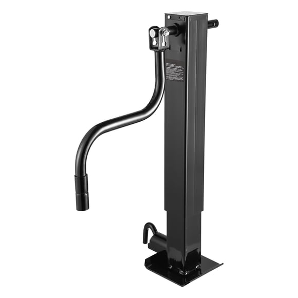 KFFKFF Trailer Jack, 12000 lbs Dynamic Load Capacity, Weld-on Pipe-Mount Swivel Trailer Jack with Ergonomic Handle, 12.6-inch Vertical Travel, Suitable for RV, Horse, Utility