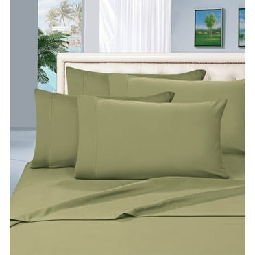Bedding Outlet 1500 Series 4-Piece Bed Sheet Set, Deep Pocket up to 16 inch, Queen Sage/Green