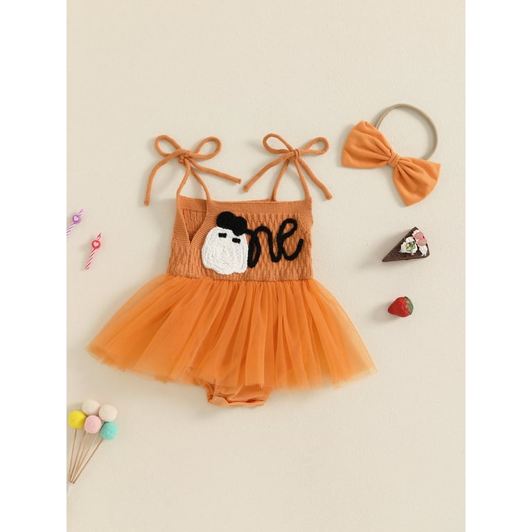 Suealasg Baby Girls 2Pcs Halloween Outfits 12 18 Months Infant