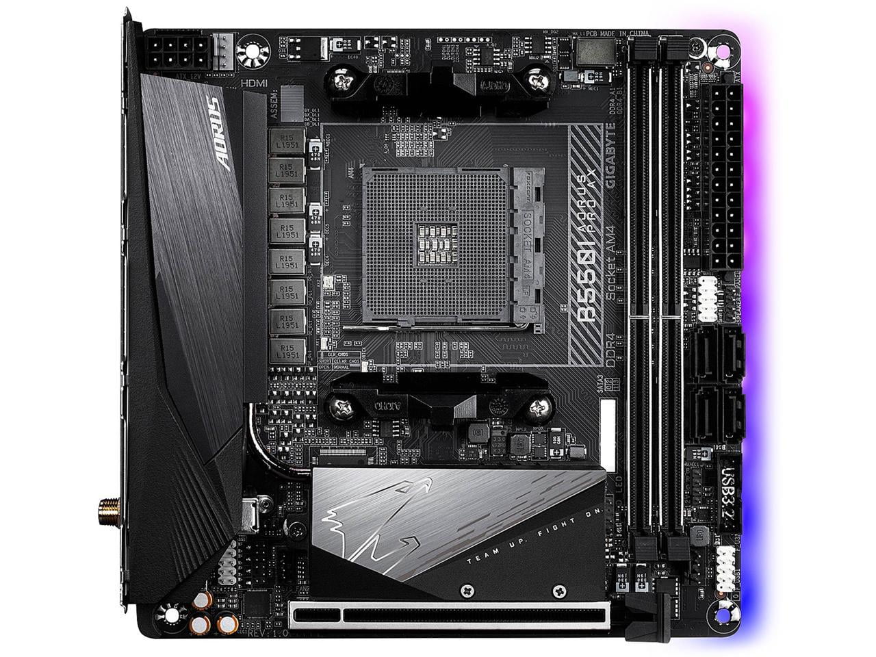 GIGABYTE B550I AORUS PRO AX AM4 AMD B550 Mini-ITX Motherboard with