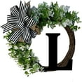 thumbnail image 1 of 26 Letters Decorative Wreath 15In Bow Knot Rattan Ring Hanging Ornament Wall Window Door Decor For Wedding Fathers Day Spring Party Housewarming Anniversary Home All Season Decorations, 1 of 1