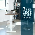 thumbnail image 6 of VIVO Electric 71”x30” Stand Up Desk, Rustic Vintage Brown Table Top, White Frame, 6 of 8
