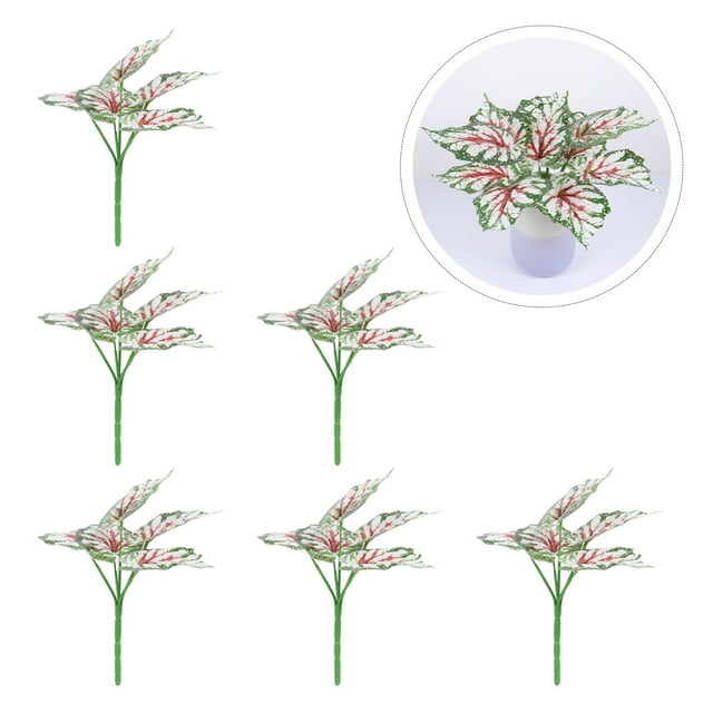 KAKOWELY 6Ud Maceta Decorativa Con Planta Artificial Verde Para Ambiente Hogar Y Oficina