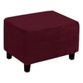 thumbnail image 2 of Rongfmy Rectangle Footstool Slipcover Removable Protector Furniture Protect Series Decoration Flexible Stretchable Red, 2 of 8
