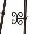 thumbnail image 6 of DecMode 32" x 69" Black Metal Tall Adjustable Floor 3 Tier Scroll Easel, 1-Piece, 6 of 13