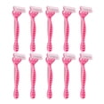 thumbnail image 3 of Elegant Choise 10Pcs Razors for Women 5-Blade Disposable Manual Razor Sensitive Skin, Pink, 3 of 10