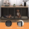 Picture of Large Dog Crate Furniture for 2 Dogs, 71.6'' Steel Frame Dog Crate with ...