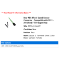 thumbnail image 2 of Rear ABS Wheel Speed Sensor Connector - Compatible with 2011 - 2016 Ford F-550 Super Duty 2012 2013 2014 2015, 2 of 2