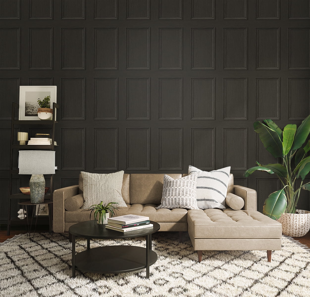 Stacy Garcia Home Faux Wood Panel Peel and Stick Wallpaper