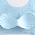 thumbnail image 5 of Tshirt Bras for Women Seamless Wire Free High Support 360 Stretch Longline Sport Bra Push Up Bra Full Coverage Underwear Blue 34, 5 of 5