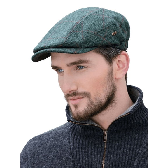 Mucros Weavers Men's 100% Wool Tweed Flat Kerry Flat Cap Made in Ireland