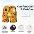 thumbnail image 4 of Kdxio Happy Halloween 3 Print Men'S Swim Trunks With Compression Liner 7 Inch Inseam Quick Dry Swim Shorts, 4 of 7