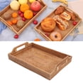 thumbnail image 4 of Bandeja de almacenamiento de ratán tejida a mano, cesta de mimbre, caja de almacenamiento de adornos, suministros para la cena 34x24x7cm, 4 of 9
