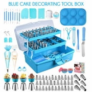 CSHPO 236pcs Cake Decorating Tools Supplies Kit: Baking Accessories with Storage Case - Piping Bags and Icing Tips Set - Cupcake Cookie Frosting Fondant Bakery Set for Cookie Fondant