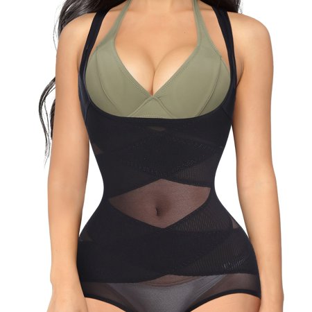 

Solid Shapewear See Through Bodysuit Body Shaper Control Slim Jumpsuit Women‘s Underwear & Lingerie