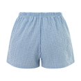 thumbnail image 4 of Pantalones cortos de pijama Amuver Y2k a cuadros con microbotones y cintura elástica, 4 of 6
