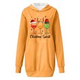 thumbnail image 1 of WEAIXIMIUNG Sweat-Shirt pour Femmes Veste Longue Décontractée Col Rond Poche Imprimé Flocon de Neige de Noël, 1 of 3