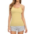 thumbnail image 2 of cfhntfmh Women's Striped Tank Top Adjustable Spaghetti Straps Sleeveless Camisole Shirts Loose Fit Basic Tank Top, 2 of 6