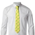 thumbnail image 4 of XMXY Math Pattern Mens Necktie Ties , Yellow Formal Bussiness Wedding Party Printed Tie, 4 of 9