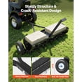 thumbnail image 4 of VEVOR Tow Behind Plug Aerator, 40 in Lawn Core Aerator Tool Universal Hitch, 120lbs Weight Capacity, Heavy Duty  & Rust-Resistant, Pull Behind Spike Aerators with Tray for Farmland & Garden Tractors, 4 of 9