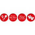 thumbnail image 2 of Darling Souvenir Candy Chocolate Labels Twins Sisters Custom Stickers 190 Pcs-Red, 2 of 2