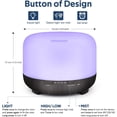 thumbnail image 4 of TENSWALL Essential Oil Diffuser for Large Room: 500ml Aromatherapy Ultrasonic Air Humidifier Remote Control for Bedroom - Aroma Cool Mist Vaporizer Timer for Home, 4 of 8