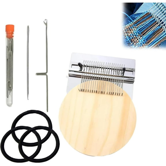 Knit Patch Kit – Small Darning Loom for Visible Mending, HaCpiu Darning Loom Style Tool for Jeans & Socks, Portable Knit Patch Tool & Mending Loom Machine for DIY Art Repair