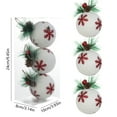 thumbnail image 3 of ToyKingdee Christmas Plaid Ball Ornaments - Black & Red Buffalo Plaid Fabric Ball Ornaments with Pine Cones and Greenery, Plaid Christmas Tree Hanging Balls Ornament, 3 of 6