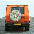 thumbnail image 2 of Fotbe Flowers and Cactus Spare Tire Cover Thickening Universal Fit for Jeep, Trailer, RV, SUV, Truck, Tough Tire Wheel Soft Cover-15 inch, 2 of 9