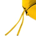 thumbnail image 6 of Jordan Manufacturing Sunbrella 44" x 22" Canvas Sunflower Yellow Solid Rectangular Outdoor Chair Cushion with Ties and Hanger Loop, 6 of 10