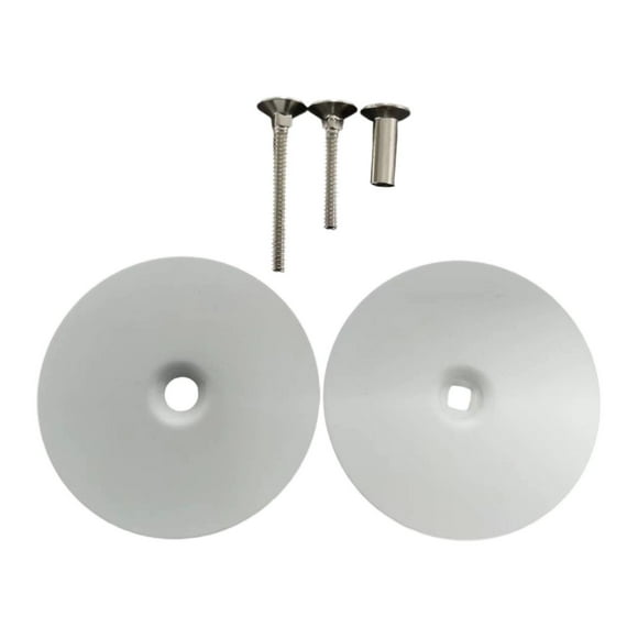 Lipstore Door Hole Cover Plate 2.64inch Knob Hole Cover Plate for Drawer Hotel Office White