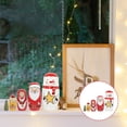 thumbnail image 2 of CNKOO 1 Set Snowman Stacking Dolls Toys Wooden Xmas Russian Nesting Doll Crafts, 2 of 4