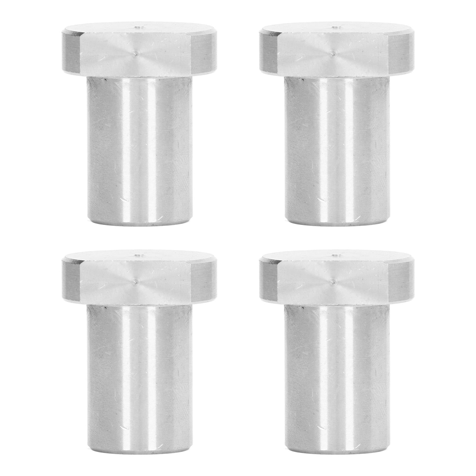 Fyydes Workbench Positioning Planing Plug,4PCS Workbench Stop Dog Dia 19mm Stainless Steel Silver Desktop Peg Brake Stop for Woodworking,Workbench Stop Dog