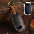 thumbnail image 3 of Key Fob Cover Compatible with Daihatsu Toyota Yaris Ativ Raize Veloz Avanza Rush Perodua 3 Button Keychain Case Holder Protector,2 Button-black, 3 of 7