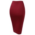thumbnail image 2 of Thanth Womens Waist Band Streychy Solid Pencil Skirt(Plus Size Available), 2 of 4