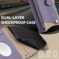 thumbnail image 6 of Dteck Wallet Case for Motorola Moto G Power 5G 2023, Bag Design,Zipper Purse Pouch Cover PU Leather Mirror Flip Case with Card Holder Long Shoulder Strap for Moto G Power 5G 2023,Purple (New Design), 6 of 6