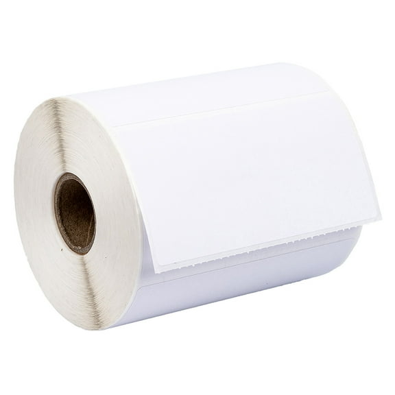 HOUSELABELS 4" x 2" Large Retail Labels on 1" Core Compatible With Zebra and Rollo Printers, 1 Roll / 750 Labels per Roll