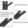 thumbnail image 4 of Zip Zipper, 10pcs Replacement Parts Zip Zipper, Metal Zipper Pull, Removable Metal Zipper Pull, Zip Replacement, for Purse, Dresses, Jeans, Suitcase, 4 of 5