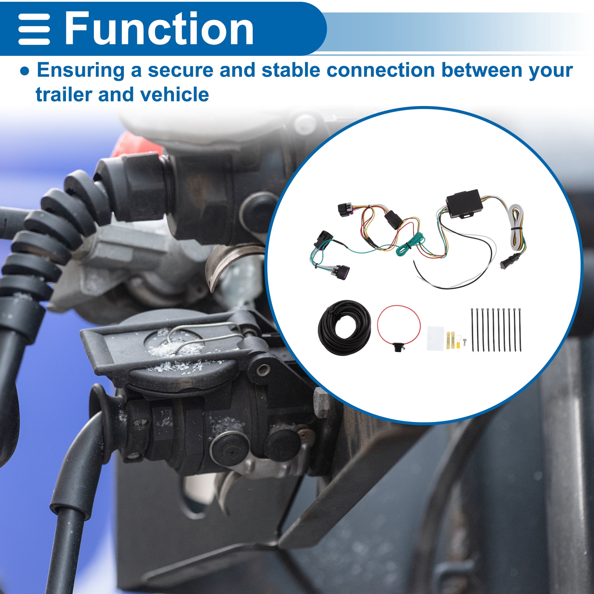 Unique Bargains 4 Pin Trailer Wiring Harness 56478 Towing Hitch for Ram ProMaster