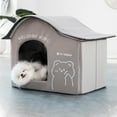 thumbnail image 3 of Maison Rafraîchissante pour Animaux, Maison Pliable pour Chat et Chien pour Extérieur Intérieur avec 3 Boîtes de Rangement pour Glace, Résistant aux Intempéries et à Assembler, Confort Amélioré par Temps Chaud, 3 of 7