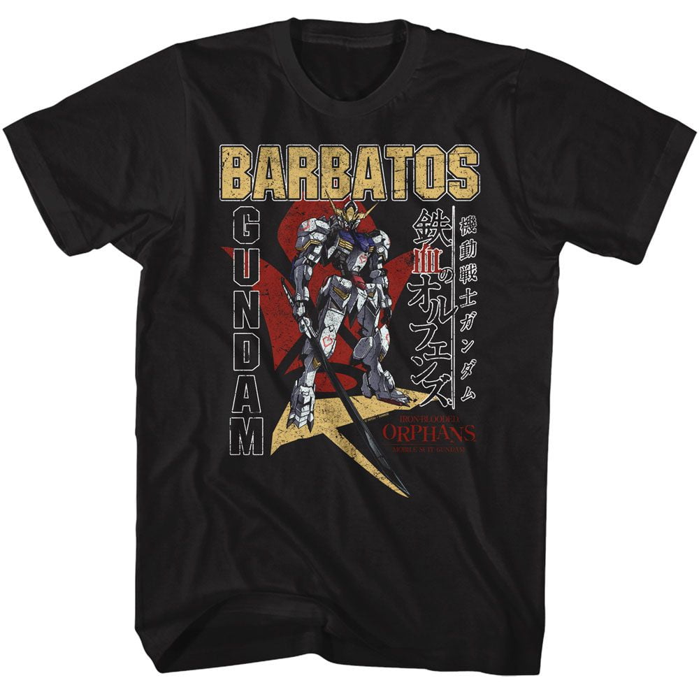 Gundam Barbatos T-Shirt Noir pour Adulte P