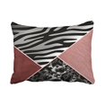 thumbnail image 1 of RYLABLUE Popular Modern Trendy Chrome Suede Silver Black Pink Animal Print Polyester 20 x 30 Inch Rectangle Throw Pillow Covers With Hidden Zipper Home Sofa Cushion Decorative Pillowcases, 1 of 1