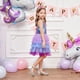thumbnail image 5 of Vestido de sirena para niña de 3 a 8 años, tutú de princesa arcoíris, vestidos de fiesta de cumpleaños, traje de moda, 5 of 5