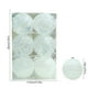 thumbnail image 3 of Set de adornos para árbol de Navidad | 12 bolas PET pintadas a prueba de fracturas - oro rosa, blanco, rojo, plata, beige, azul • Esferas colgantes de espuma de 7,87 pulgadas | Decoración navideña, 3 of 6
