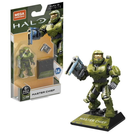 Mega Construx Halo Heroes Series 14 Master Chief Micro Action Figure, Building Toys for Kids