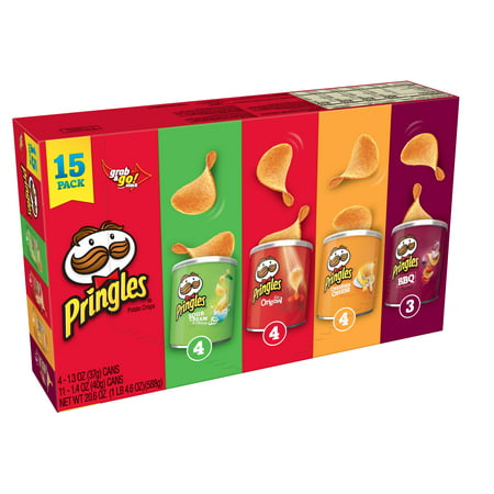 Pringles Grab & Go Stack Potato Crisps Variety Pack 20.6 oz 15 (Best Way To Make Homemade Potato Chips)