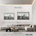 thumbnail image 3 of Elephant Stock Monochromatic Chicago Wall Art - Horizontal Multi Panel Canvas - Living Room Wall Decor - City Multi Panel - Gray And White Decor - 74" x 48", 3 of 4