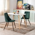 thumbnail image 2 of HOMYLIN Mesa de Comedor  120cm para 2-4, Mediados de Minimalista Siglo，Patas de Madera, para Parte Superior para el hogar, Oficina, Patio, Ovalada y Blanco, 2 of 6